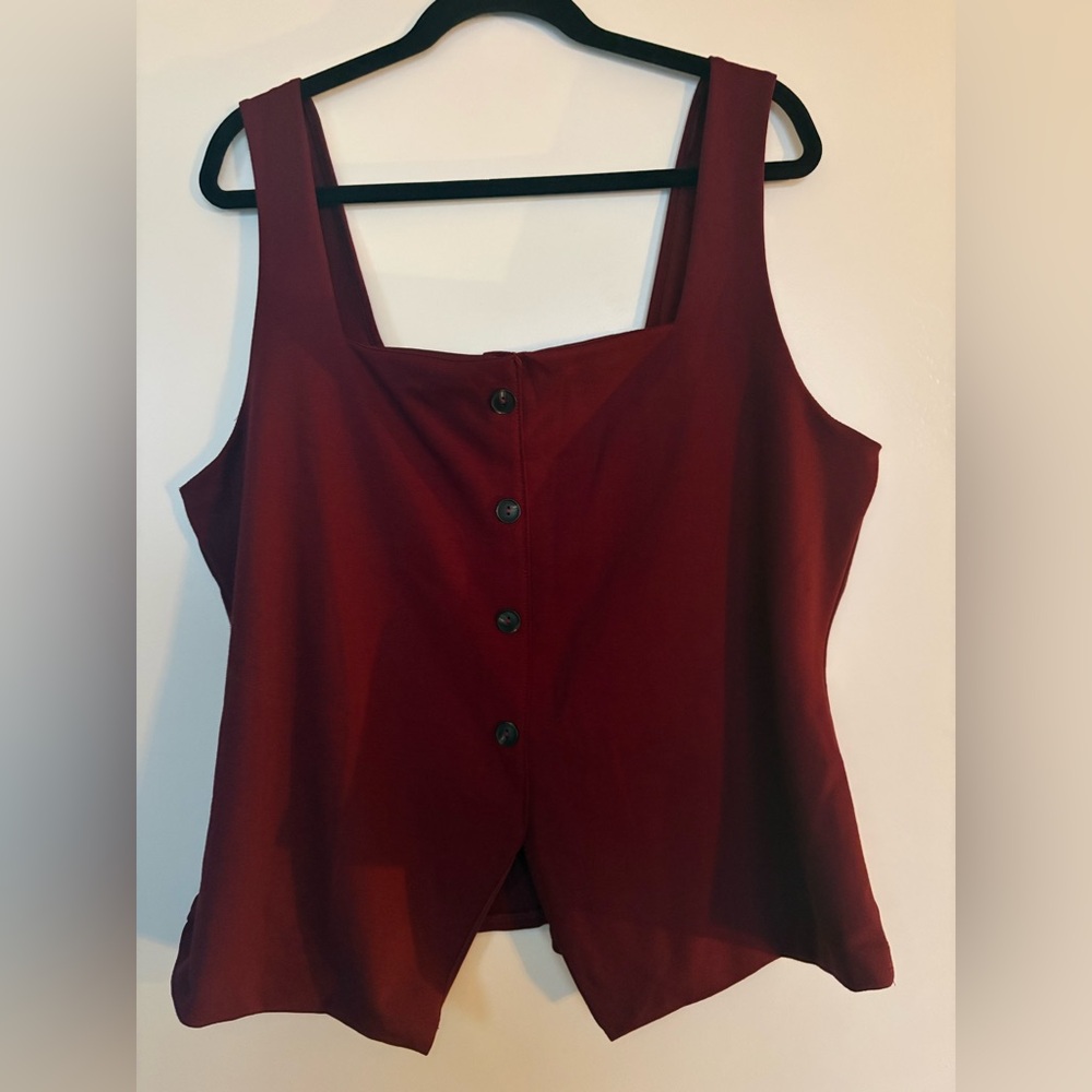 Fashion Nova Burgundy 2-Piece Pant and Sleeveless Top Outfit